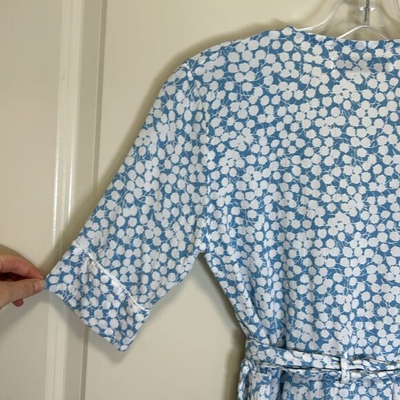 Faithfull The Brand, Women’s Wrap Top, “Zalia” Floral in 'Riviera Blue' - Small - Picture 11 of 17